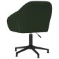 vidaXL Sillas de comedor giratorias 2 unidades terciopelo verde oscuro