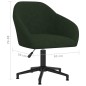 vidaXL Sillas de comedor giratorias 2 unidades terciopelo verde oscuro