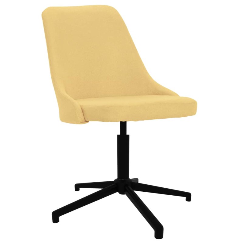 vidaXL Silla de comedor giratoria tela amarilla vidaXL Silla de comedor giratoria tela amarilla
