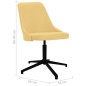 vidaXL Silla de comedor giratoria tela amarilla vidaXL Silla de comedor giratoria tela amarilla