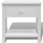 vidaXL Mesita de noche de madera blanca vidaXL Mesita de noche de madera blanca