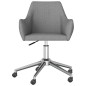 vidaXL Sillas de comedor giratorias 2 unidades tela gris claro vidaXL Sillas de comedor giratorias 2 unidades tela gris claro