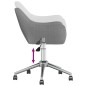 vidaXL Sillas de comedor giratorias 2 unidades tela gris claro vidaXL Sillas de comedor giratorias 2 unidades tela gris claro