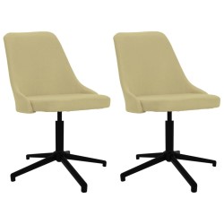 vidaXL Sillas de comedor giratorias 2 unidades tela verde