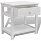vidaXL Mesita de noche de madera blanca vidaXL Mesita de noche de madera blanca