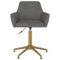 vidaXL Silla de comedor giratoria de terciopelo gris oscuro vidaXL Silla de comedor giratoria de terciopelo gris oscuro