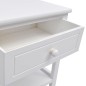 vidaXL Mesita de noche de madera blanca vidaXL Mesita de noche de madera blanca