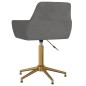 vidaXL Silla de comedor giratoria de terciopelo gris oscuro vidaXL Silla de comedor giratoria de terciopelo gris oscuro
