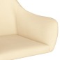 vidaXL Sillas de comedor giratorias 2 unidades tela color crema vidaXL Sillas de comedor giratorias 2 unidades tela color crema
