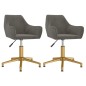 vidaXL Sillas de comedor giratorias 2 unidades terciopelo gris oscuro vidaXL Sillas de comedor giratorias 2 unidades terciopelo gris oscuro