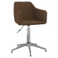 vidaXL Sillas de comedor giratorias 2 unidades tela marrón oscuro vidaXL Sillas de comedor giratorias 2 unidades tela marrón oscuro