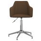 vidaXL Sillas de comedor giratorias 2 unidades tela marrón oscuro vidaXL Sillas de comedor giratorias 2 unidades tela marrón oscuro