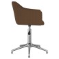 vidaXL Sillas de comedor giratorias 2 unidades tela marrón oscuro vidaXL Sillas de comedor giratorias 2 unidades tela marrón oscuro