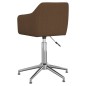 vidaXL Sillas de comedor giratorias 2 unidades tela marrón oscuro vidaXL Sillas de comedor giratorias 2 unidades tela marrón oscuro