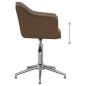 vidaXL Sillas de comedor giratorias 2 unidades tela marrón oscuro vidaXL Sillas de comedor giratorias 2 unidades tela marrón oscuro