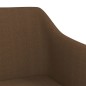 vidaXL Sillas de comedor giratorias 2 unidades tela marrón oscuro vidaXL Sillas de comedor giratorias 2 unidades tela marrón oscuro