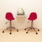 vidaXL Sillas de comedor giratorias 2 unidades tela rojo vino tinto vidaXL Sillas de comedor giratorias 2 unidades tela rojo vino tinto