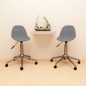 vidaXL Sillas de comedor giratorias 2 unidades tela gris claro vidaXL Sillas de comedor giratorias 2 unidades tela gris claro