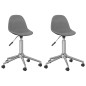 vidaXL Sillas de comedor giratorias 2 unidades tela gris claro vidaXL Sillas de comedor giratorias 2 unidades tela gris claro