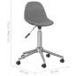 vidaXL Sillas de comedor giratorias 2 unidades tela gris claro vidaXL Sillas de comedor giratorias 2 unidades tela gris claro