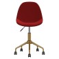 vidaXL Sillas de comedor giratorias 2 unidades terciopelo rojo tinto