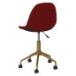 vidaXL Sillas de comedor giratorias 2 unidades terciopelo rojo tinto