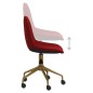 vidaXL Sillas de comedor giratorias 2 unidades terciopelo rojo tinto