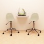 vidaXL Sillas de comedor giratorias 2 unidades tela color crema vidaXL Sillas de comedor giratorias 2 unidades tela color crema