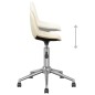 vidaXL Sillas de comedor giratorias 2 unidades tela color crema vidaXL Sillas de comedor giratorias 2 unidades tela color crema