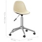 vidaXL Sillas de comedor giratorias 2 unidades tela color crema vidaXL Sillas de comedor giratorias 2 unidades tela color crema