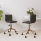 vidaXL Sillas de comedor giratorias 2 unidades terciopelo gris oscuro vidaXL Sillas de comedor giratorias 2 unidades terciopelo gris oscuro