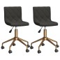 vidaXL Sillas de comedor giratorias 2 unidades terciopelo gris oscuro vidaXL Sillas de comedor giratorias 2 unidades terciopelo gris oscuro
