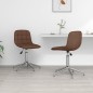 vidaXL Sillas de comedor giratorias 2 unidades tela marrón vidaXL Sillas de comedor giratorias 2 unidades tela marrón