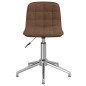 vidaXL Sillas de comedor giratorias 2 unidades tela marrón vidaXL Sillas de comedor giratorias 2 unidades tela marrón