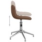 vidaXL Sillas de comedor giratorias 2 unidades tela marrón vidaXL Sillas de comedor giratorias 2 unidades tela marrón