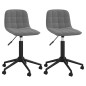 vidaXL Sillas de comedor giratorias 2 unidades terciopelo gris oscuro