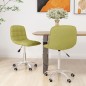 vidaXL Sillas de comedor giratorias 2 unidades tela verde vidaXL Sillas de comedor giratorias 2 unidades tela verde