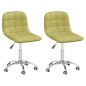 vidaXL Sillas de comedor giratorias 2 unidades tela verde vidaXL Sillas de comedor giratorias 2 unidades tela verde