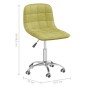 vidaXL Sillas de comedor giratorias 2 unidades tela verde vidaXL Sillas de comedor giratorias 2 unidades tela verde
