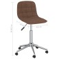 vidaXL Sillas de comedor giratorias 2 unidades tela marrón