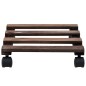vidaXL Soporte con ruedas para macetas madera 4 uds cedro 25x25 cm vidaXL Soporte con ruedas para macetas madera 4 uds cedro 25x25 cm