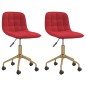 vidaXL Sillas de comedor giratorias 2 unidades terciopelo rojo tinto vidaXL Sillas de comedor giratorias 2 unidades terciopelo rojo tinto