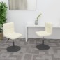 vidaXL Sillas de comedor giratorias 2 uds terciopelo crema vidaXL Sillas de comedor giratorias 2 uds terciopelo crema