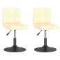 vidaXL Sillas de comedor giratorias 2 uds terciopelo crema vidaXL Sillas de comedor giratorias 2 uds terciopelo crema