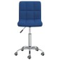 vidaXL Sillas de comedor giratorias 2 unidades tela azul