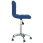 vidaXL Sillas de comedor giratorias 2 unidades tela azul