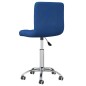 vidaXL Sillas de comedor giratorias 2 unidades tela azul
