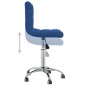 vidaXL Sillas de comedor giratorias 2 unidades tela azul