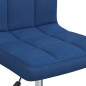 vidaXL Sillas de comedor giratorias 2 unidades tela azul