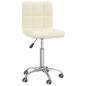 vidaXL Sillas de comedor giratorias 2 unidades tela color crema vidaXL Sillas de comedor giratorias 2 unidades tela color crema